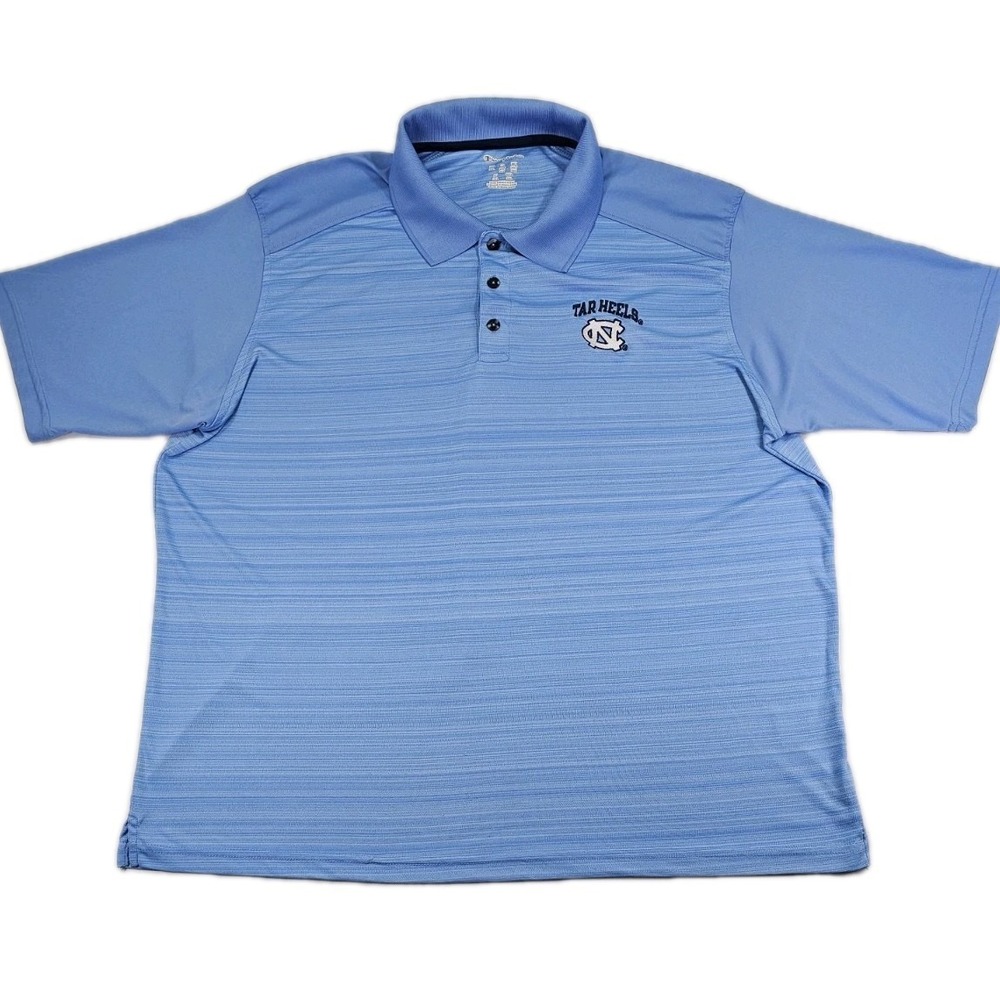 Champion Elite Performance UNC Tar Heels Mens 2XL Blue Golf Polo Team Logo